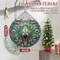 Peacock Christmas Ornament - Stained Glass Hanging Tree Decoration